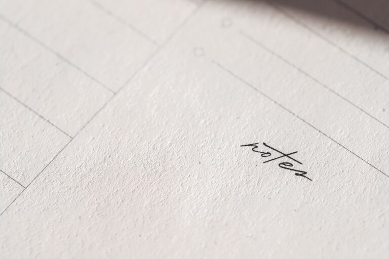 Blank notebook page labeled "Notes," representing AI meeting notetakers for nonprofits
